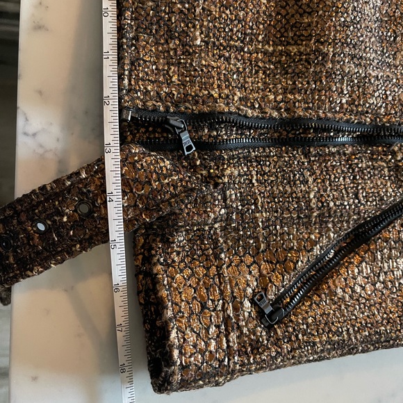 ALICE & OLIVIA Metallic Moto Vest - Picture 9 of 12